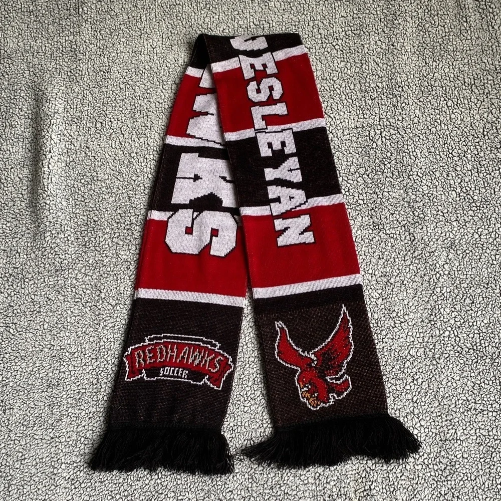 Wesleyan Red and Black Scarf